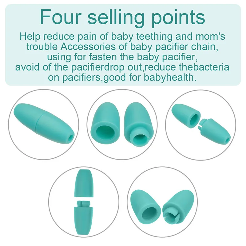 Teether Clip Pacifier Clip Pacifier Accessories 10pcs Breakaway Plastic Clip Teether Clasp For Baby DIY Necklace Safety Gold Jewelry Making Lobster Bracelets Hook Accessories