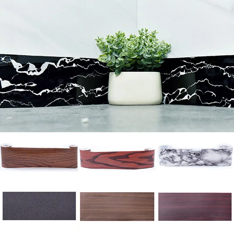 5M Marble Self Adhesive Borders Wall Kitchen Retro Classic Floor Tiles Waistline Sticker for Living Room