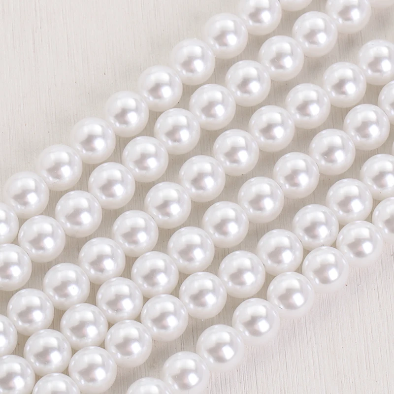 XiChuan 3/4/5/6/8/10mm Pearl High Quality ABS Beads Necklace Earring Pearl Diy Jewelry Accessories Loose Pearl for Needlework