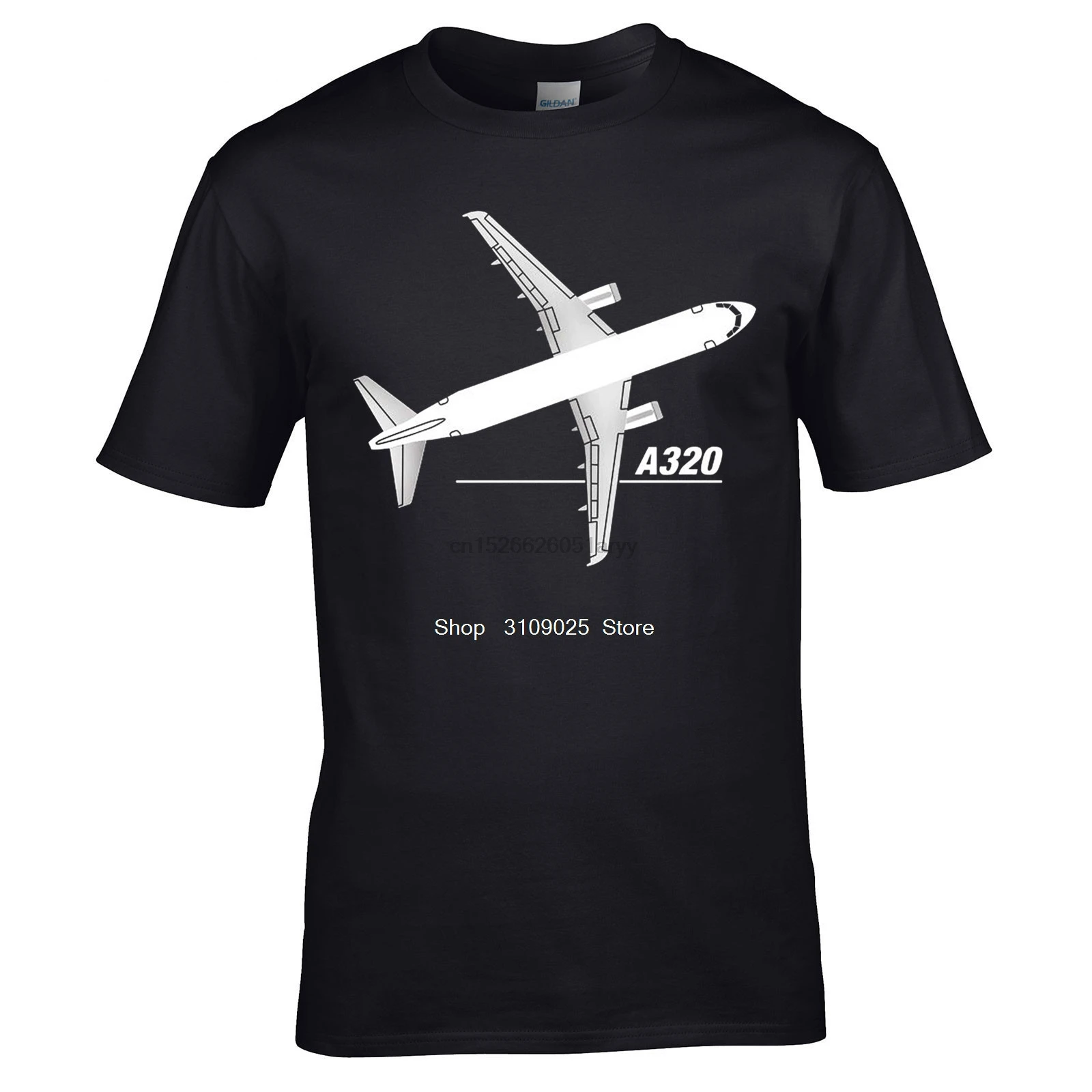 Забавная Мужская хлопковая футболка 100% хлопок Классическая с рисунком Airbus A320