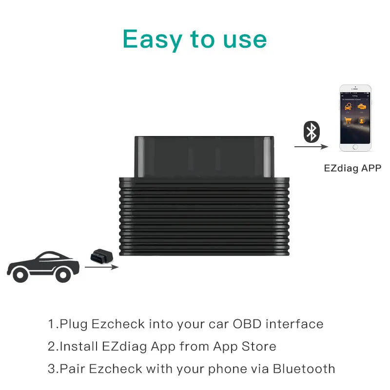 Новый лучший автомобильный диагностический сканер Launch Golo EZcheck Premium Bluetooth