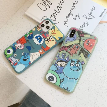 

10Pcs/lot Cartoon Monster Group Phone Cases For iphone 11 Pro Max XR X XS Max 8 7 6S 6 Plus SE 2 Cute Soft TPU Anti-knock Cover
