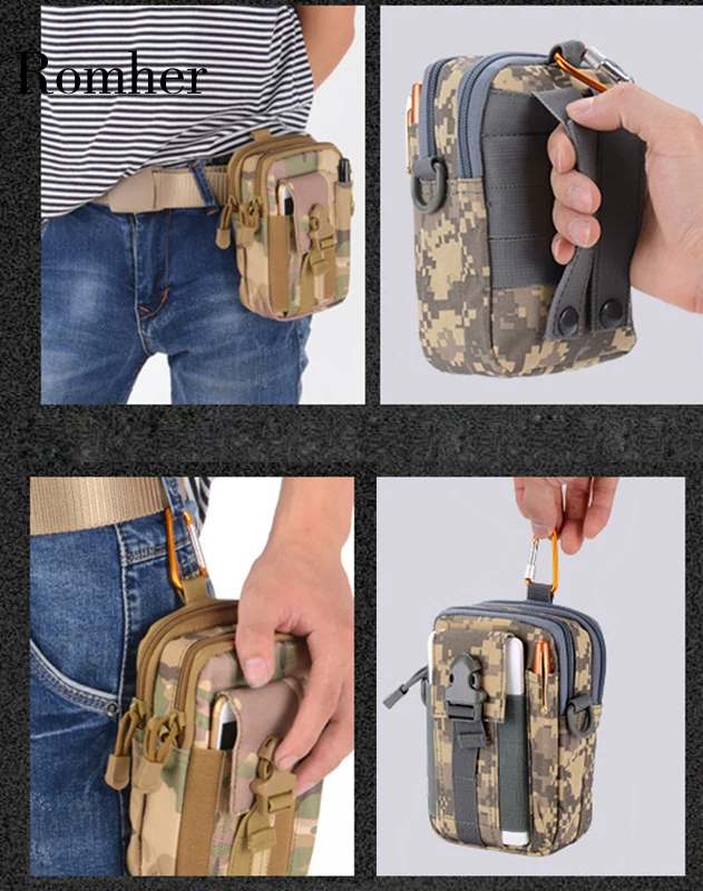 Мужская тактическая Сумка Molle, поясная сумка, маленький карман, военная сумка для бега, походные сумки, кошелек для мобильного телефона, инструмент для путешествий