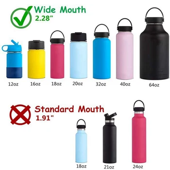 

Wide Mouth Straw Cap, Coffee Flip Cap and Flexible Lid for Hydro Flask Wide Mouth and Most Sports Water Bottles