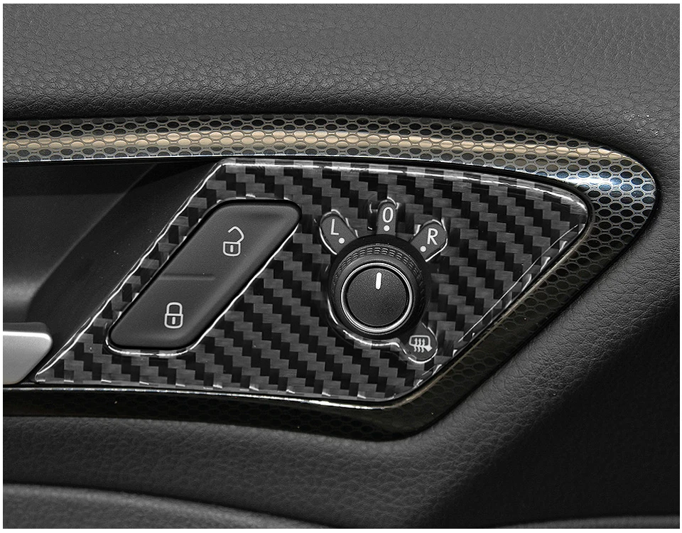 Для Volkswagen для Golf отделка дверного замка из углеродного волокна наклейки полосы- универсальные аксессуары для автомобиля