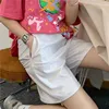 2021 Summer Shorts Women Elasticity Lovely Girls Korean Style Sweet Students Harajuku Simple Pure Gray