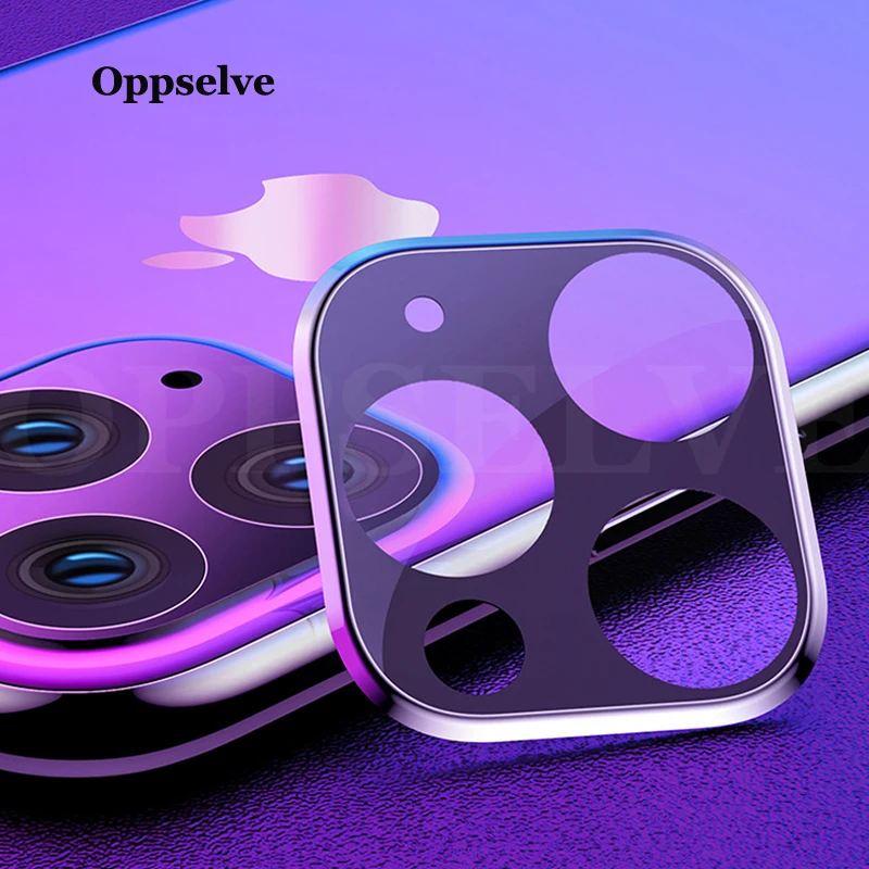 

New Ultra Tempered Glass+Metal Rear Lens Protective Ring For iPhone 11 Pro Max 2019 Transparent Clear Glass Film For iPhone 11
