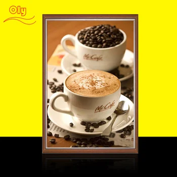 

Full 5D Diy Daimond Painting Cross-stitch Blackboard Pattern Coffee 3D Diamond Painting Full Rhinestone Painting Embroidery Gift