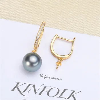 

NEW ARRIVAL 925 Sterling Silver Earrings Mountings Findings Settings Jewelry Parts Fittings Accessories for Pearls Beads Stones