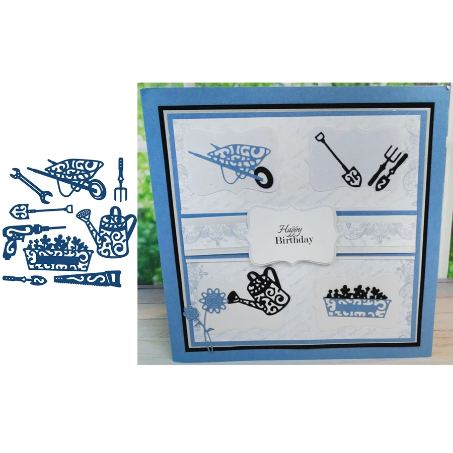 Металлические режущие штампы Набор садовых инструментов Лопата для душа цветок