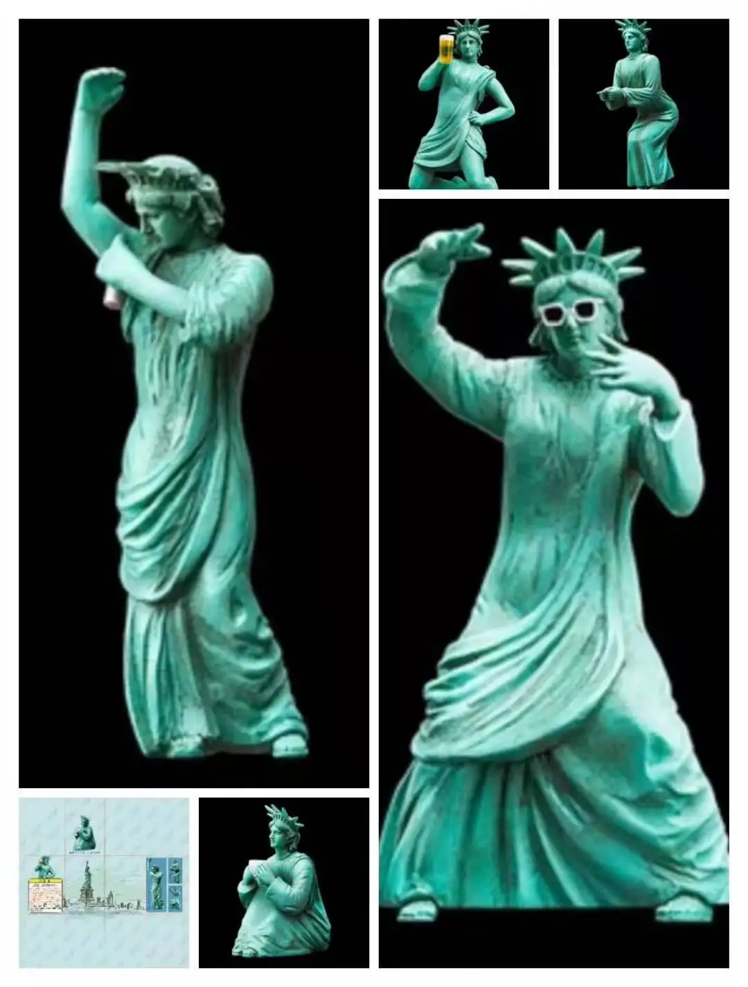 

Yaya Anime Thinkers Free above Head of Goddess Flying Self Statue Capsule Toy Decoration