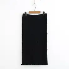 Новинка года; сезон весна-лето; повседневные модные юбки для женщин; хлопковая Однотонная юбка для девушек; большие размеры