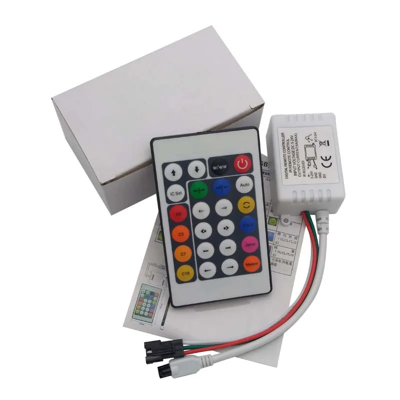 Светодиодный контроллер IR24K pixel light IC strip DC5-24V 200 режимов 1000 пикселей для полноцветного WS2811 WS2812 1903 полосы света