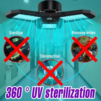 

Led UVC Lamp E27 UV Sterilizer Led Light 220V Germicidal 110V Ultraviolet Disinfection Led Bulb Ozone Lamp 40W 60W 80W Lampara
