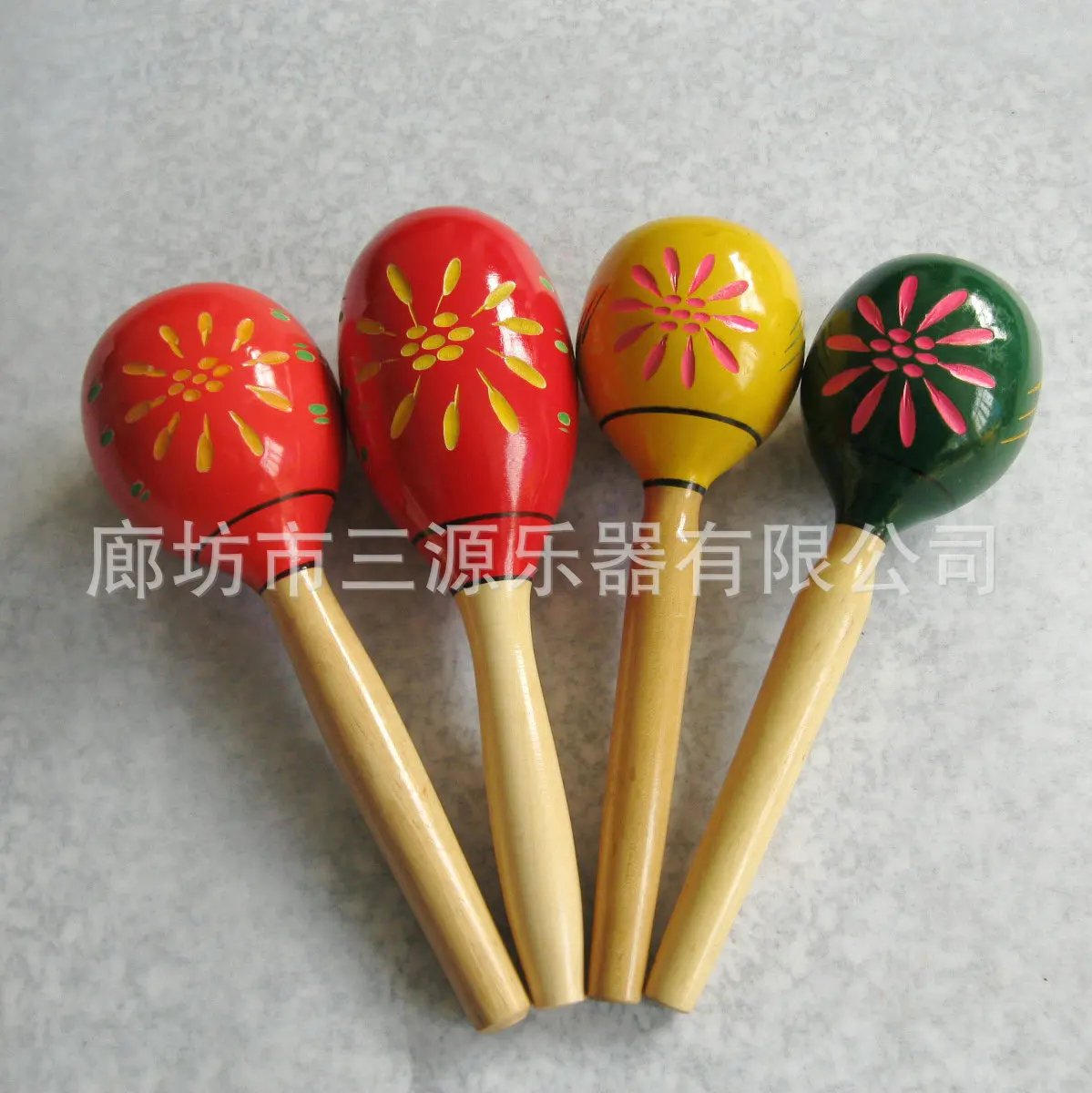 25 см Большой размер деревянные maracas цвет ручной работы резьба maracas Orff детей раннего образования Игрушка песок молоток