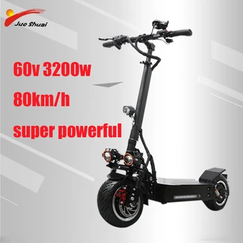 

JS 60V 3200W Electric Scooter Powerful Lithium Battery Brushless Motor Foldable electric Scooter Unisex Adult Electric Bicycle