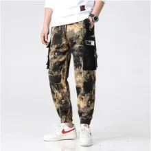 Весна новые мужские южнокорейские хлопковые брюки карго Молодежные трендовые камуфляжные брюки мужские повседневные свободные корсетные брюки