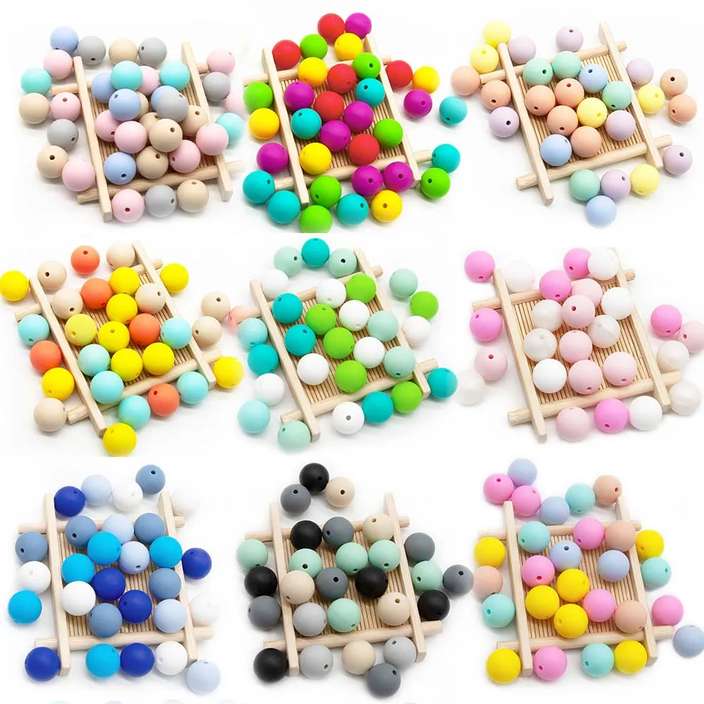 Silicone Beads 9mm Round Pearl 20pcs Food Grade BPA Free DIY Pacifier Clip Chain Jewelry Baby Teething Rodent Beads silicone beads silicone teething beads