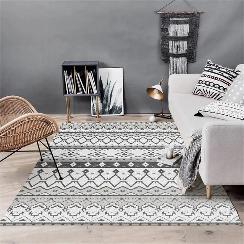 

AOVOLL Area Rug for Living Room Geometric Bohemian Ethnic Style Rugs and Carpets for Home Living Room Comercial Cleaning Machine