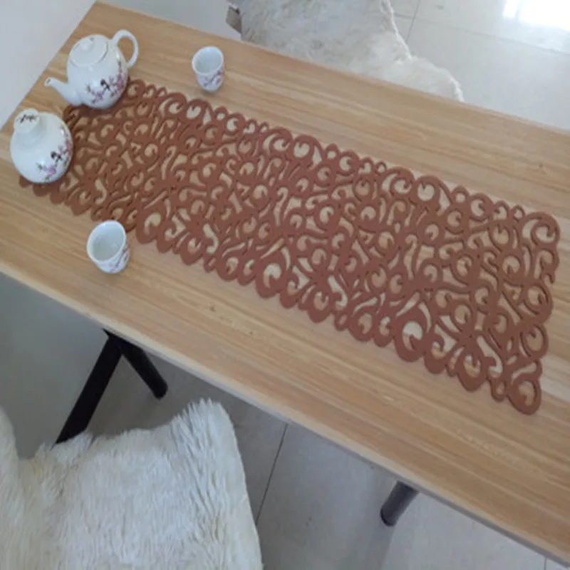 Прямоугольная скатерть из войлока Современная с отверстиями украшение для дома