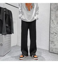 

Spring 2022 high street pleated wave drape trendy men's casual pants
