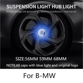 

Badge 4pcs Hub Light Car Wheel Caps Light Center Cover Lighting Cap Floating Illumination LED auto For B-mW Styling Accessories