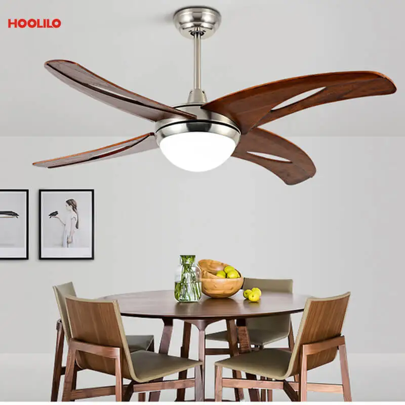 

Solid Wooden Ceiling Fan with LED Light Ceiling Fan Lighted Blades Retro Free Shipping Ceiling Fan with Remote Control 110V 220V