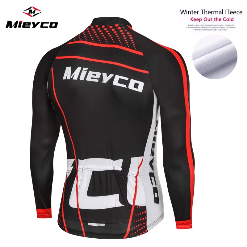 Mieyco Pro Зимняя Теплая Флисовая велосипедная Джерси с длинным рукавом MTB велосипедная Одежда Майо Ropa Ciclismo Invierno велосипедная одежда