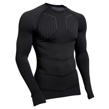 

Muscle aesthetic brother sports fitness quick-drying long-sleeved T-shirt autumn and winter men's tight running training casual