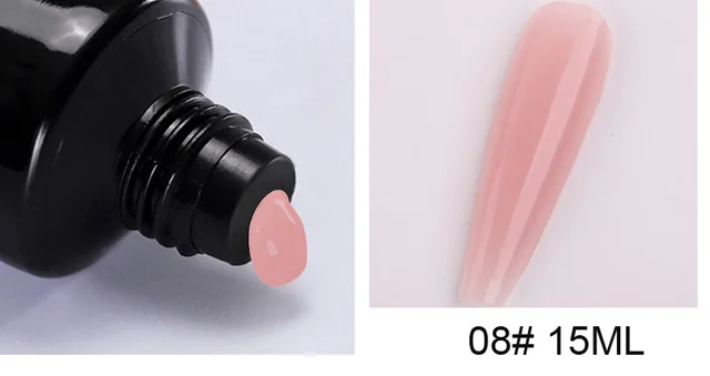 15ml Poly Acrylic Gel For Nail 22 Color Spangle Crystal Extension Gel UV/LED Light Quick Extension Nail Without Paper Holder&_&* 08