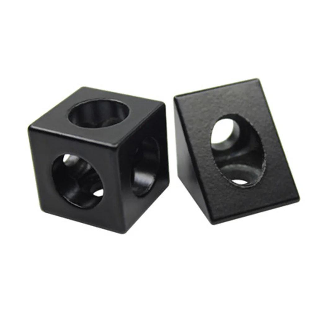 4pcs/lot Aluminum Block Cube Prism Connector Wheel Regulator Corner V-slot Three Way Connector 90 degree Angle