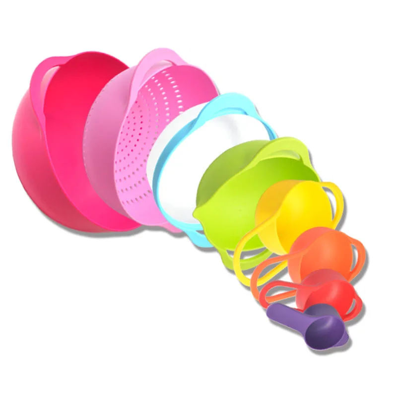8 шт Радуга салатник мерная чашка и ложка набор кухонных инструментов|Мерные