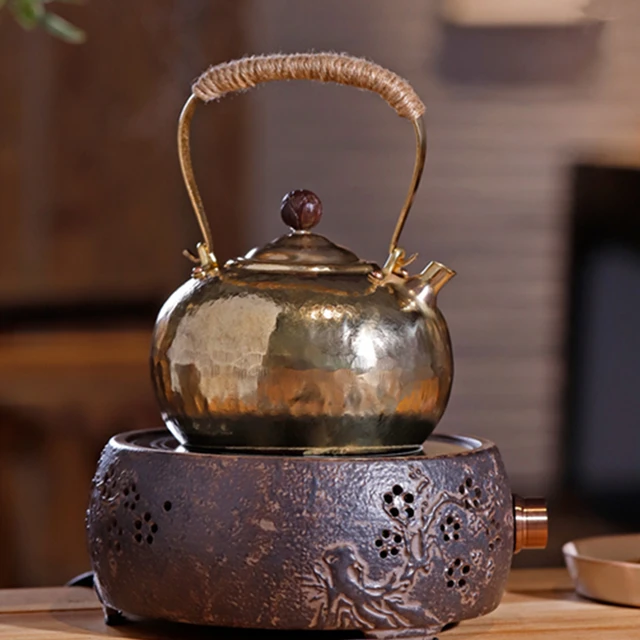 1000 Ml Kínai Kézzel Készített Rézforraló Gáztűzhely Teáskanna Tea Szertartás Beállítva Tej Oolong Tie Guan Yin Jasmine Teamária Típus - Image 5