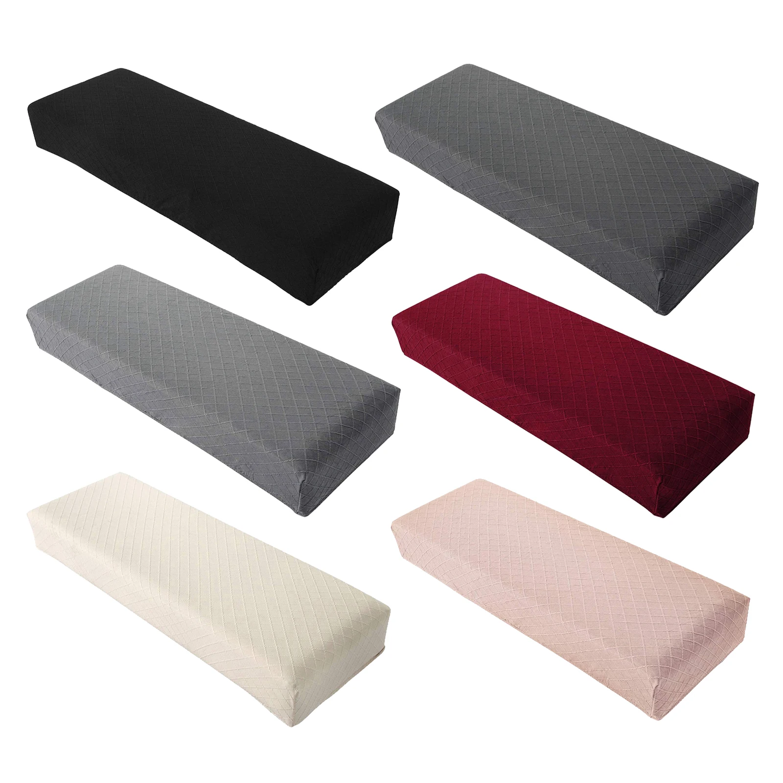 Dining Bench Slip Cover Long Stool Seat Protector Stretch Removable Dustproof