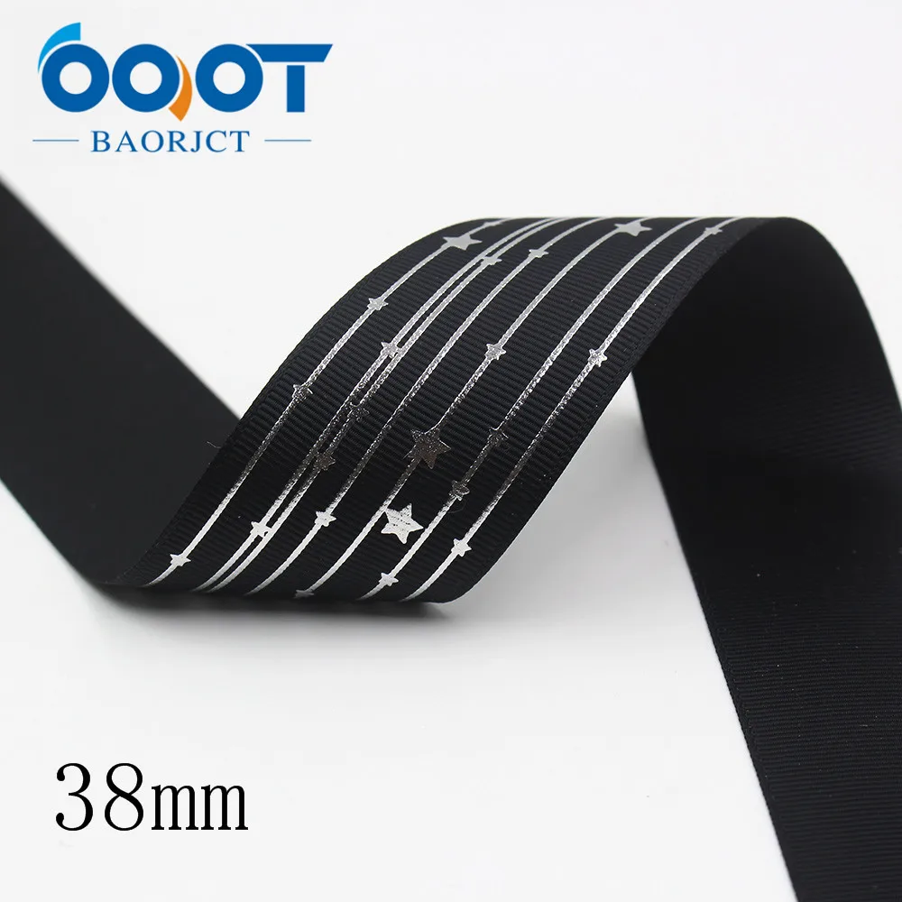 I-191211-2734 OOOT BAORJCT I-191211-2720, 38 мм 10 ярдов лазерный Серебряный мультфильм любовь напечатаны корсажная лента DIY головной убор свадебный подарок обёрточная бумага - Цвет: I-191211-2734
