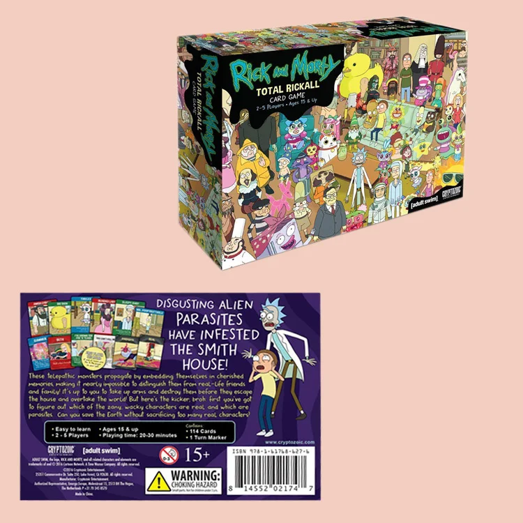114 Picecs/комплект Рик и Морти карточная игра игрушки подарок на год игрушки для детей Семья вечерние развивающие игры