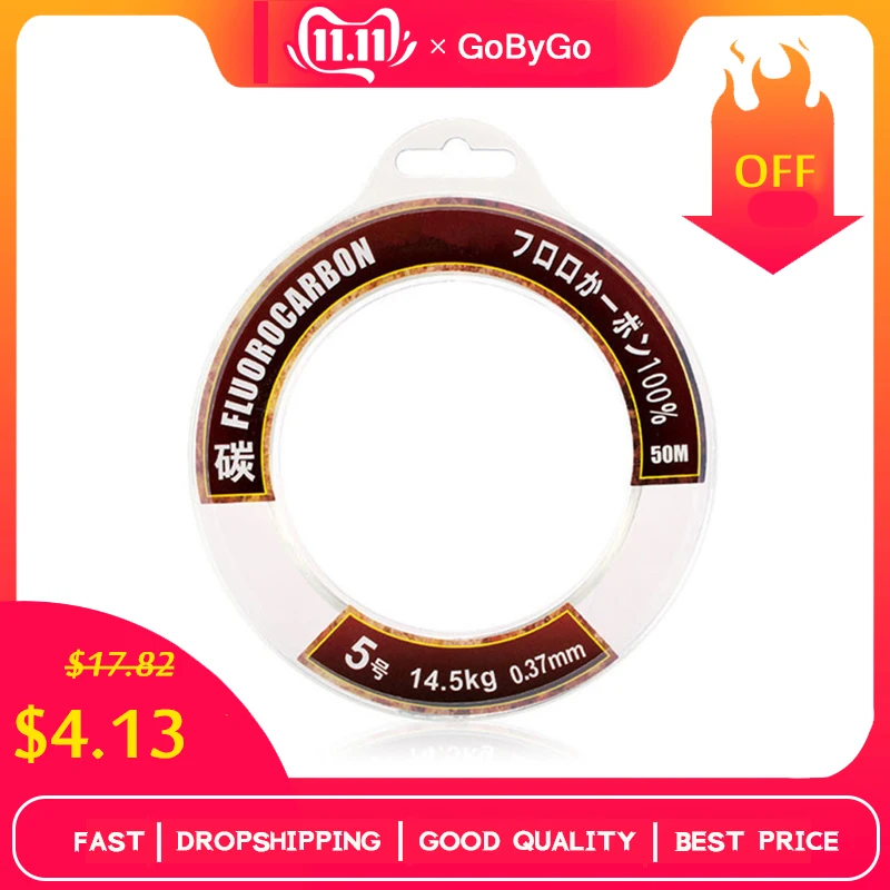 #Best Walk Fish 50M 100M 100% True Fluorocarbon Fishing Line Carbon Monofilament Leader Carbon Fiber Fly Fishing Cord