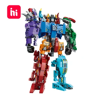 

HIPAC 558PCs Dinosaur Building Blocks 6 Figures Bricks Kid Robots Blocks Toys For Boys Toys Block For Children Jurassic