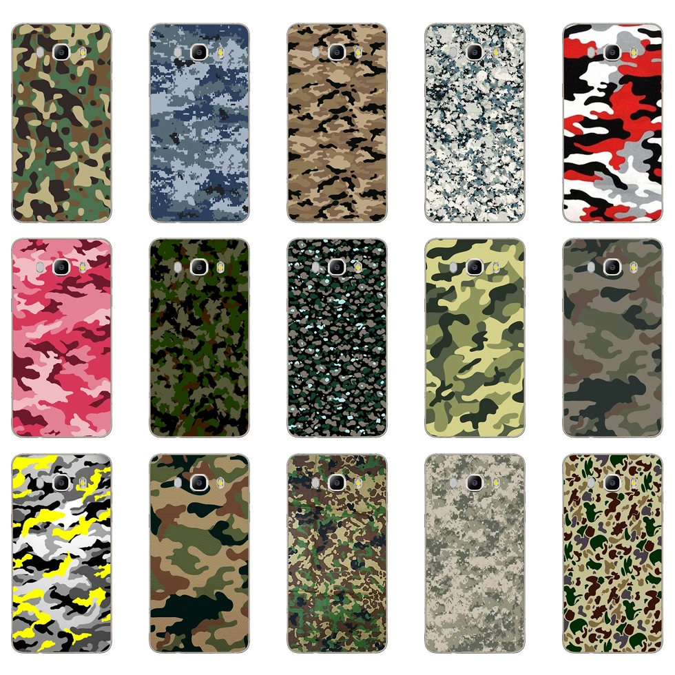 14DD Camouflage Pattern Camo military Army Soft Silicone Case Cover for Samsung Galaxy a3 a5 2017 A6 A8 2018 j3 j5 j7 2016 | Мобильные