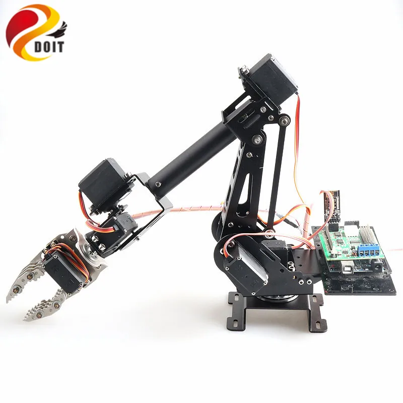 SZDOIT Wi-Fi/ручка/Bluetooth управление 7DOF металлическая рука робота с захватом комплект RC Роботизированная с 7 шт. MG996R Сервоприводы DIY для Android