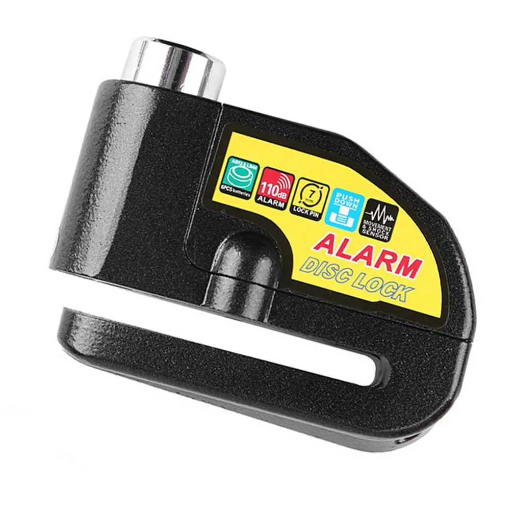 Bicycle Lock Safety Bicycle Alarm Lock Anti-Theft Electric Car Motorcycle Disc Brake Alarm Lock Black Professional