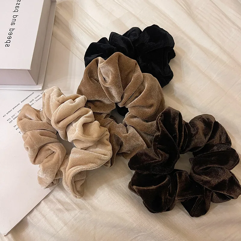 1PCS Popular Scrunchies Telephone Wire Gum For Ladies Elastic Hair Band Rope Candy Colored Bracelet Ponytail Scrunchy Girl Women crocodile hair clips