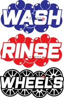 Wash Stickers Rinse Sticker Wheels Decal Detailing & Valeting Vinyl Bucket Decal Stickers The car wash