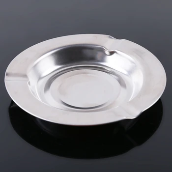 

Fashion New Round Ashtray Square Large Capacity Cigarette Ash Tray Portable Home Metal Ashtray Push Down Smoking