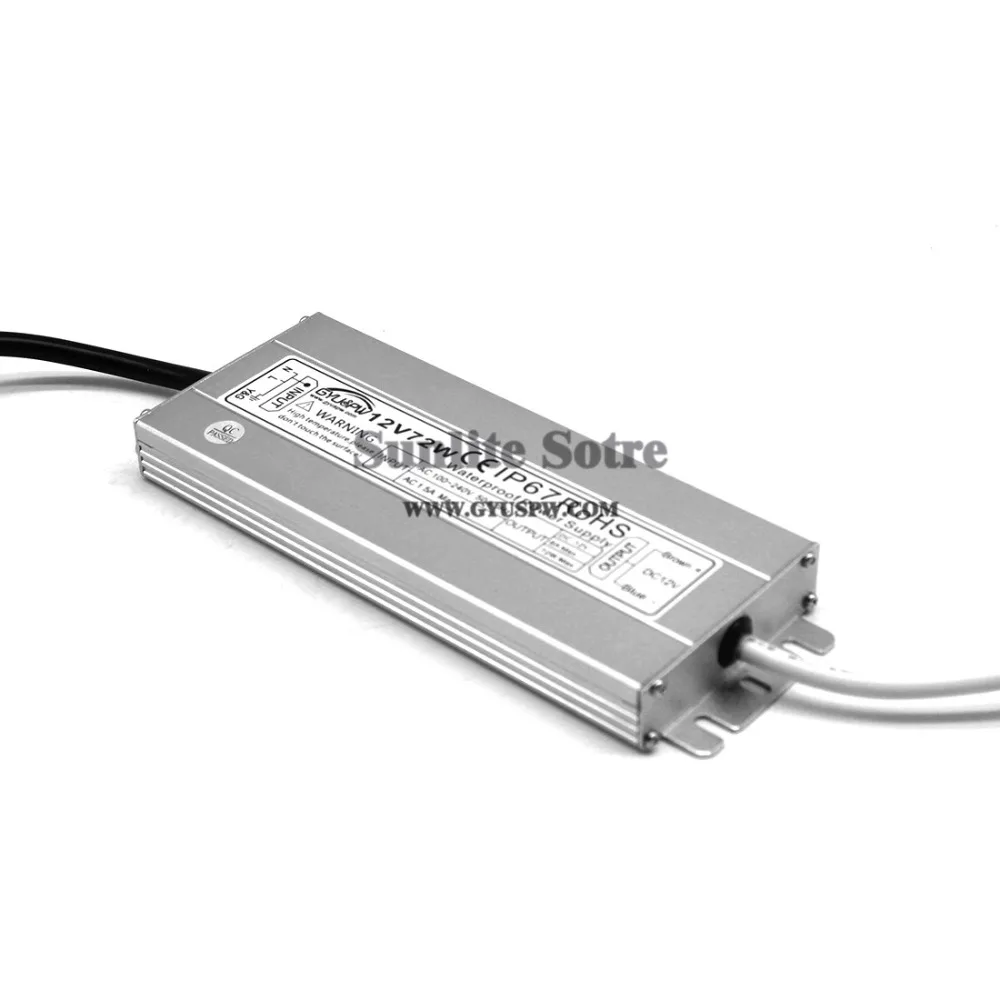 72W 6A 12V DC источник питания IP67 водонепроницаемые Трансформеры 100-240v AC DC12V внешний адаптер питания для светодиодной ленты светильник CCTV монитор
