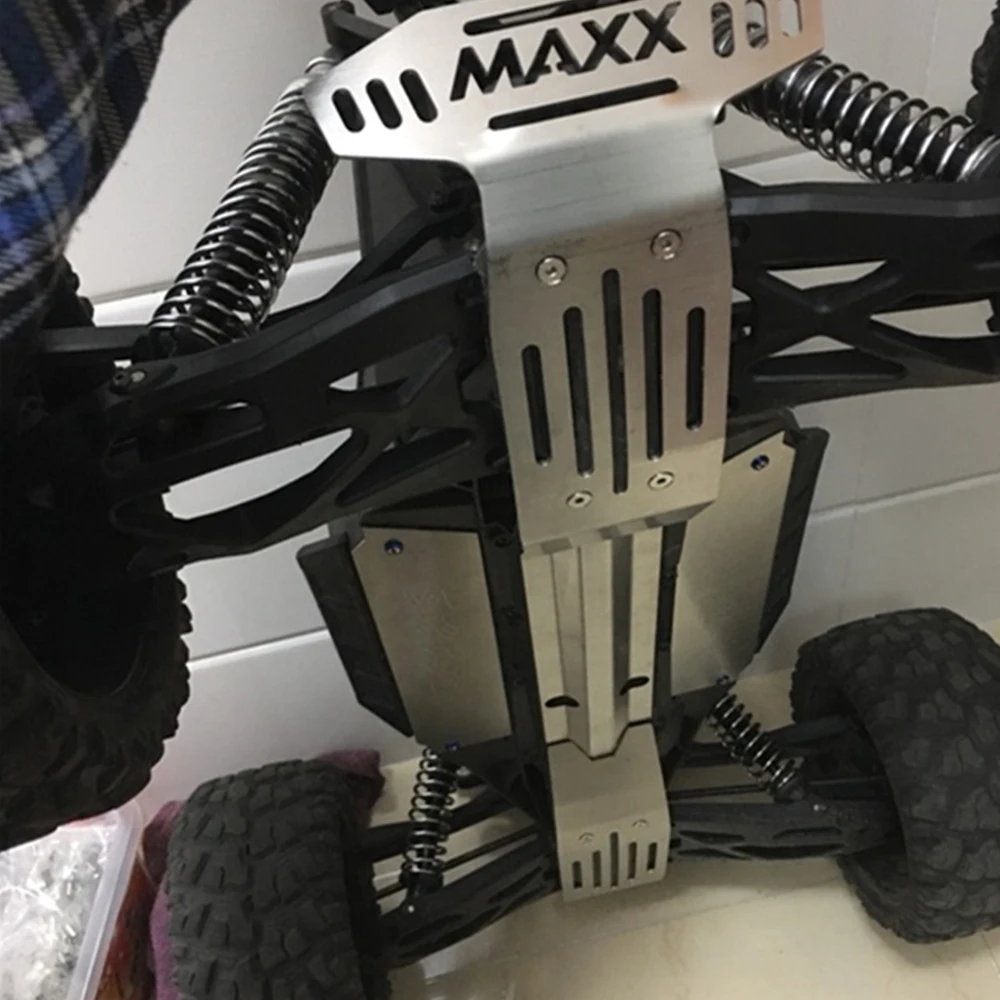 X-MAXX защита шасси из нержавеющей стали Передняя и задняя ось защитная пластина для 1/5 RC Monster Truck Traxxas X-MAXX обновления частей