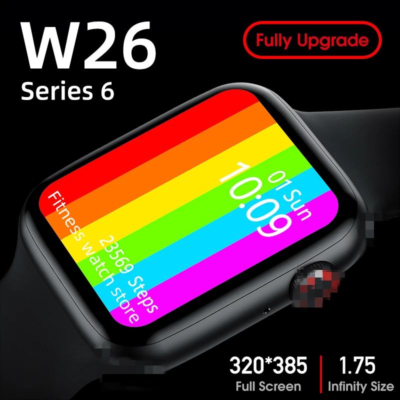Smartwatch IWO W26 44mm Watch 6 Bluetooth Smart Thermometer ECG Heart Rate Temperature PK 8 13 12 10 x6 t600 t500 | Электроника