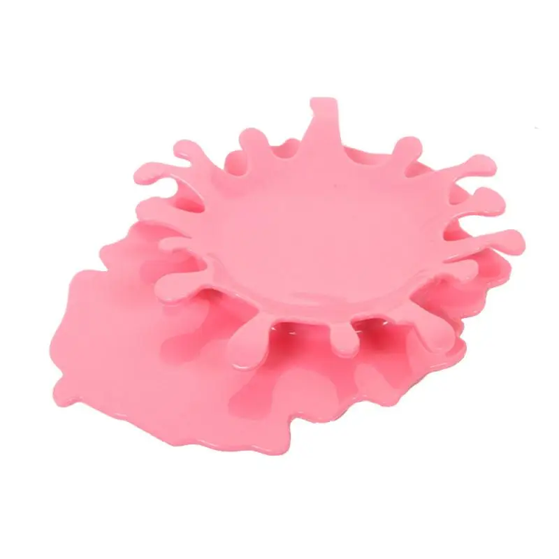 1PC 4 Colors Splashing Tomato Sauce Soup Shape Spoon Rack Kitchenware Dining Table Squash Spatula Soup Spoon Rest Mat