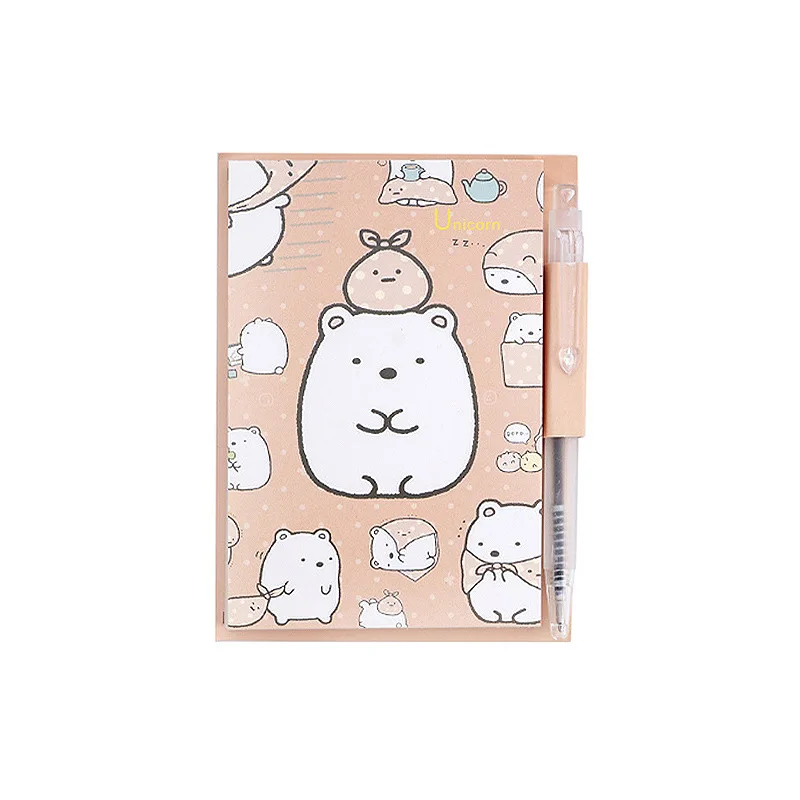 Kawaii Мультфильм Sumikko guurashi блокнот с ручкой вкладыш деко точки письма планировщик s|
