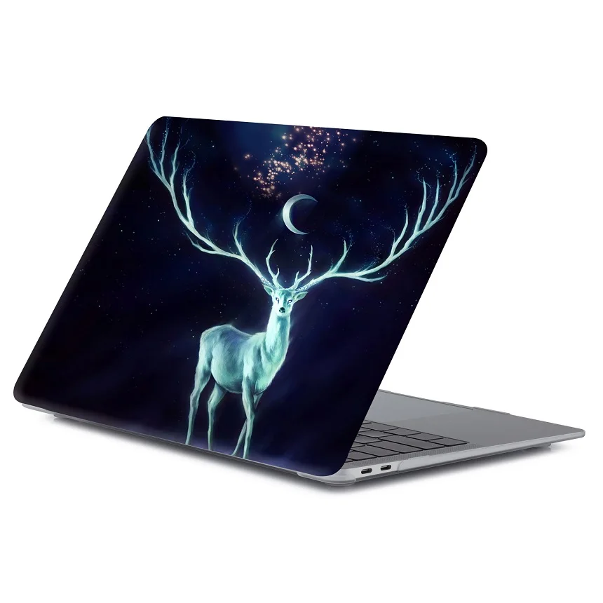 

Printed Deer Coque For MacBook Pro 13 15 CD ROM Laptop Case A1278 A1286 Cartoon Hard for mac book Pro 13 15 Cartoon Laptop Case